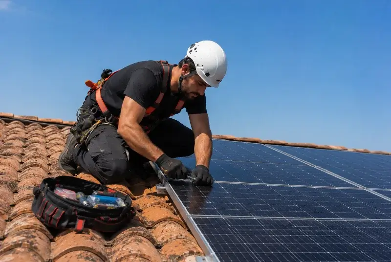 Maintenance et monitoring de panneaux solaires à Mourèze